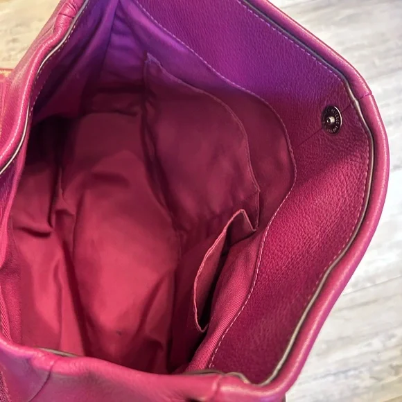 Coach Madison Pheobe Shoulder Bag in Pebbled Cranberry/Raspberry Leather - Picture 11 of 16